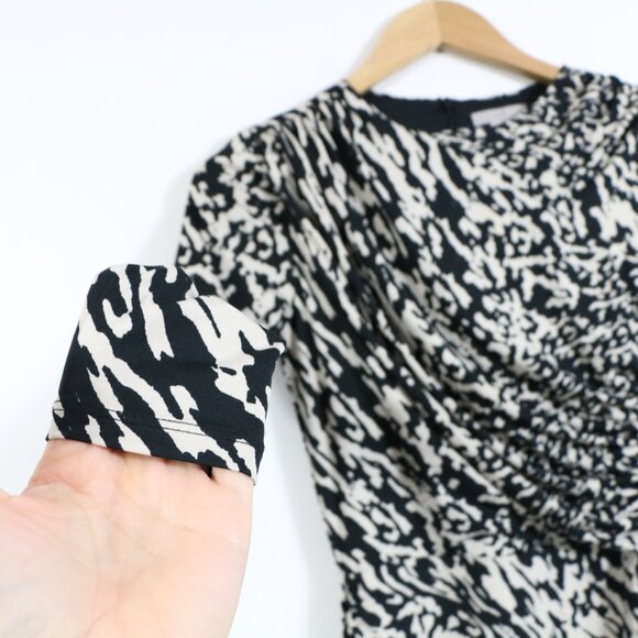 *H&M Draped Black and Beige bodycon dress - Picture 5 of 8